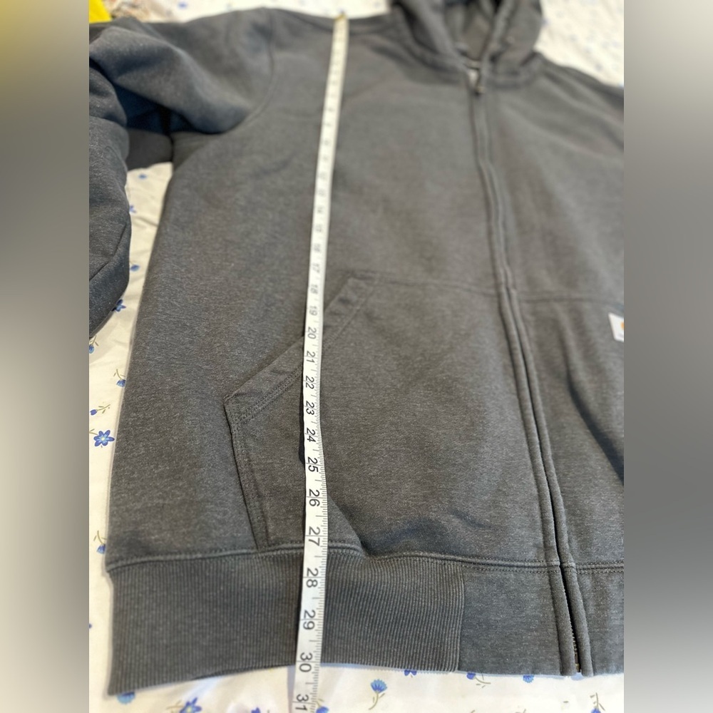 Carhartt Rain Defender Dark Gray Hoodie Sz:3XL Full Zip Workwear Sweatshirt. - Picture 4 of 12